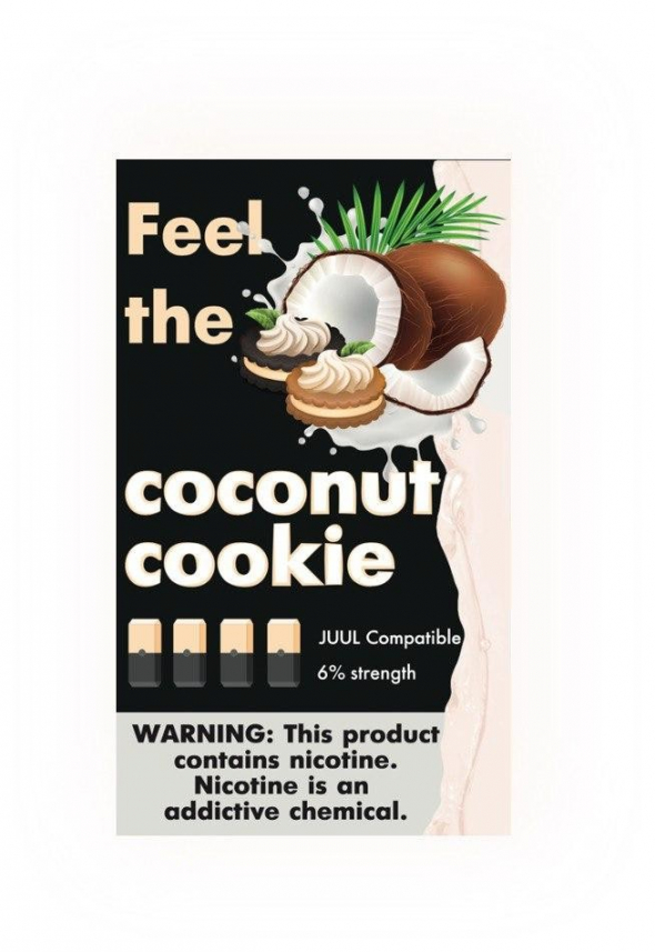 КАРТРИДЖИ FEEL the coconut cookie ПОДХОДИТ ДЛЯ JUUL (4 ШТ) 6% 0.7 мл