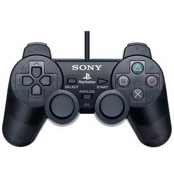 джойстик для Sony PLAYSTATION 2 (сони плейстейшн 2)  Dualshock 2 черный (без упаковки)