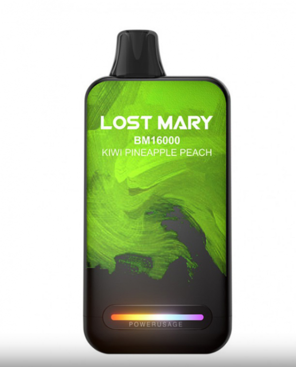 Одноразовая электронная сигарета LOST MARY (лост мари)  BM16000 Киви Ананас Персик
