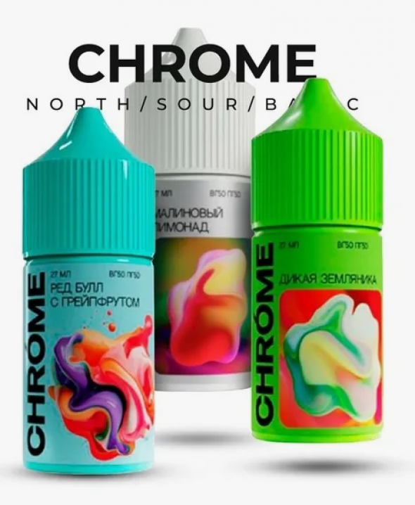 жидкость для электронных сигарет  CHROME SOUR SALT 30 мл.  Манго Лимон