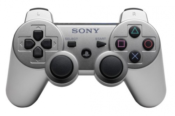 джойстик для Sony PLAYSTATION 3 (сони плейстейшн 3) DUALSHOCK 3 серебро