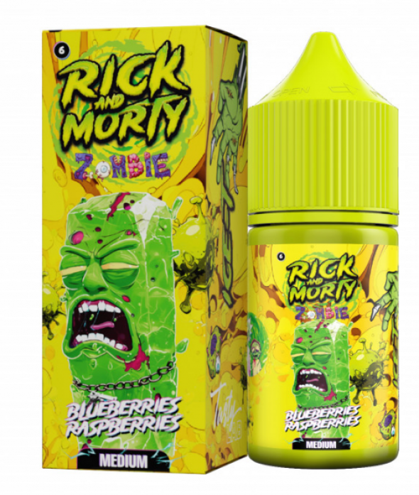 жидкость для электронных сигарет Rick and Morty Salt Zombie Черника Малина 30мл 20 Medium