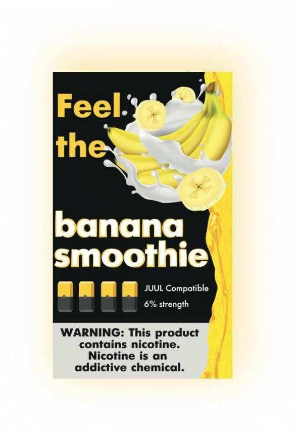 КАРТРИДЖИ FEEL the banana smothie ПОДХОДИТ ДЛЯ JUUL (4 ШТ) 6% 0.7 мл