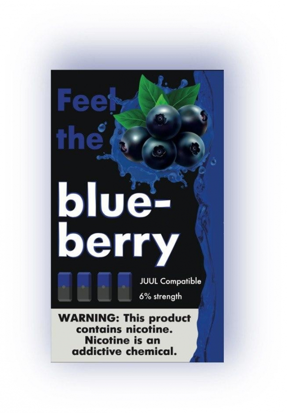 КАРТРИДЖИ FEEL the blueberry ПОДХОДИТ ДЛЯ JUUL (4 ШТ) 6% 0.7 мл