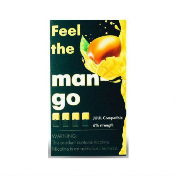 КАРТРИДЖИ FEEL the mango  ПОДХОДИТ ДЛЯ JUUL (4 ШТ) 6% 0.7 мл