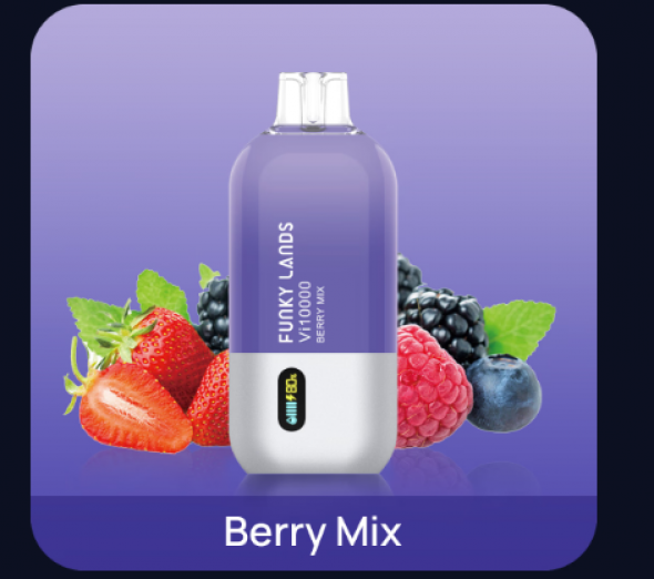Одноразовая электронная сигарета (одноразка) Funky Lands Vi10000 до 10000 тяг Berry Mix - Ягоды