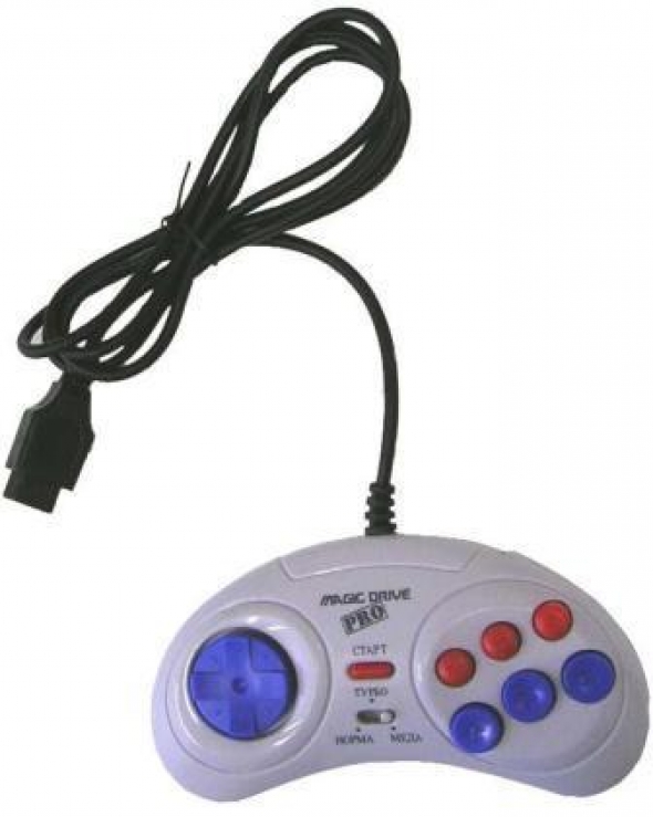 Белый джойстик для приставок Sega (Сега) и Magistr.