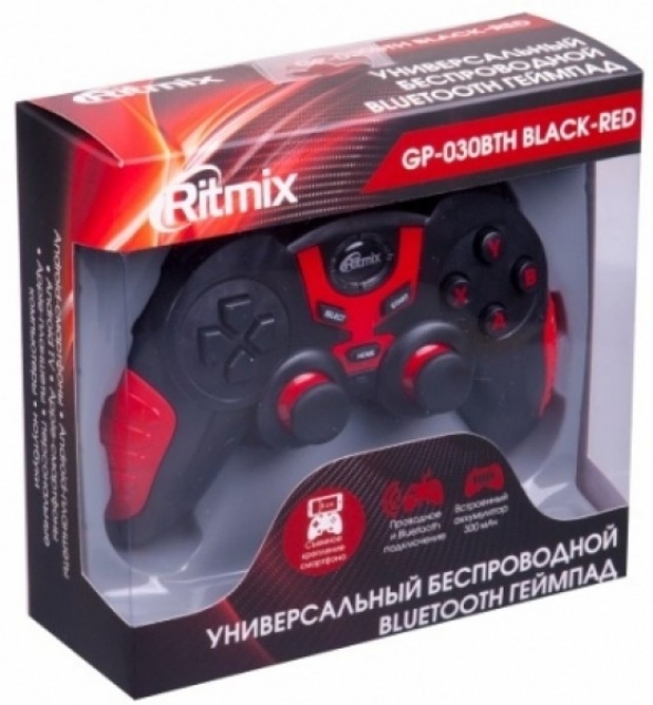 Геймпад RITMIX GP-007, красный, проводной