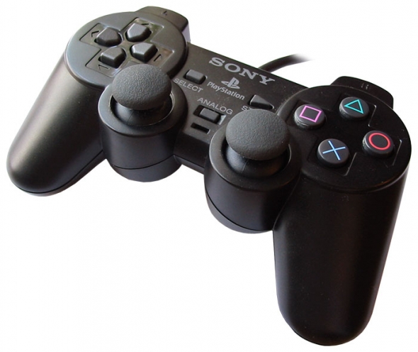 джойстик для Sony PLAYSTATION 2 (сони плейстейшн 2)  Dualshock 2 черный (оригинал)