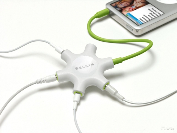 Делитель наушников (RockStar +AUX Cable) BELKIN