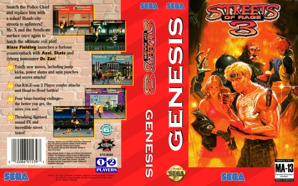 картридж (касcета) на SEGA (сега) Streets of rage 3