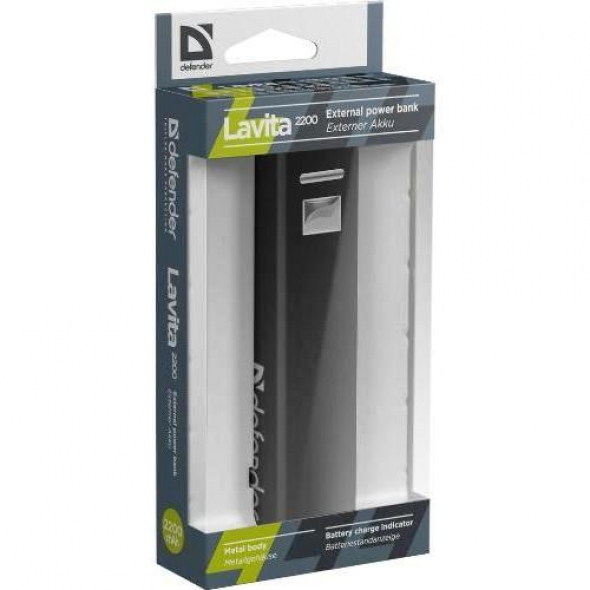Внешний аккумулятор Power Bank DEFENDER Lavita  2200 mAh
