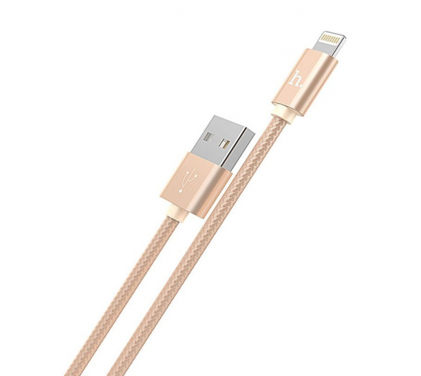 кабель usb -  8 HOCO x2 золотой