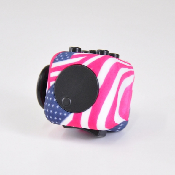 игрушка антистресс кубик-Fidget cube американский флаг