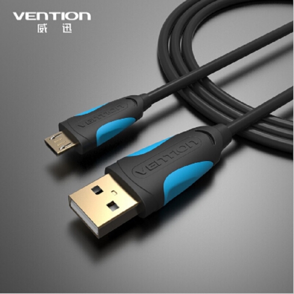 кабель USB-micro , 1.5 м . провод лапша VENTION (чёрный)