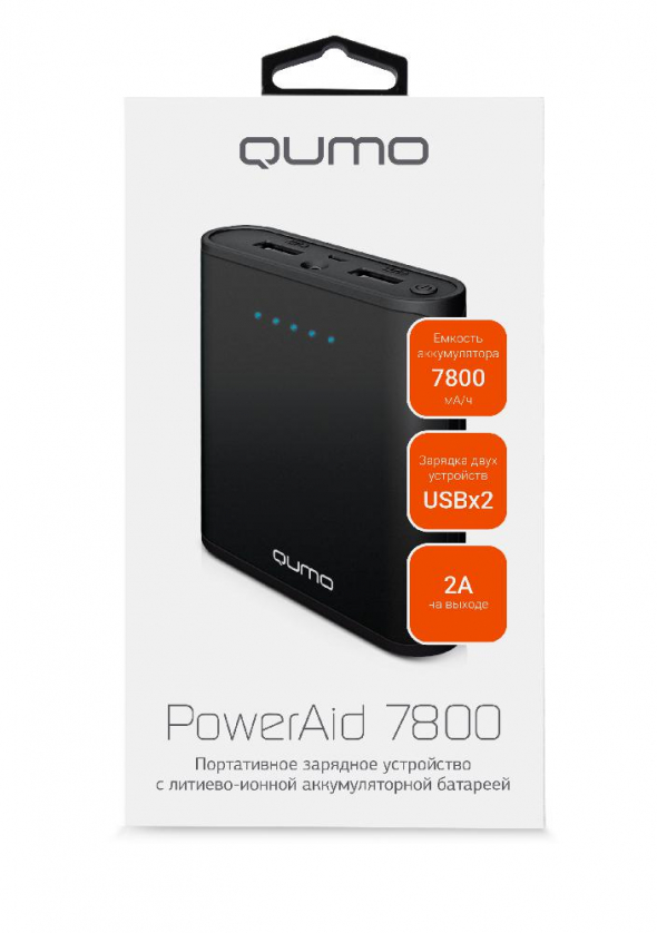 ЗУ QUMO PowerAid 7800, чёрный.