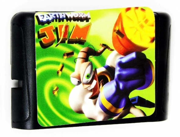 картридж (каcсета) на SEGA (сега) Earth worm jim (джим)