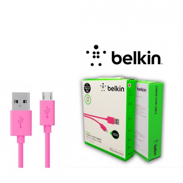 Кабель USB на Micro розовый Belkin