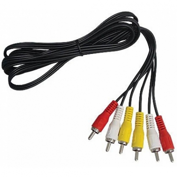 аудио видео кабель 3rca-3rca 1м