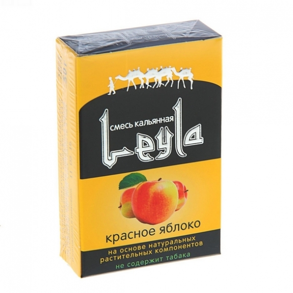 Безникотиновая  смесь для кальяна Leyla Red Apple 50  гр.