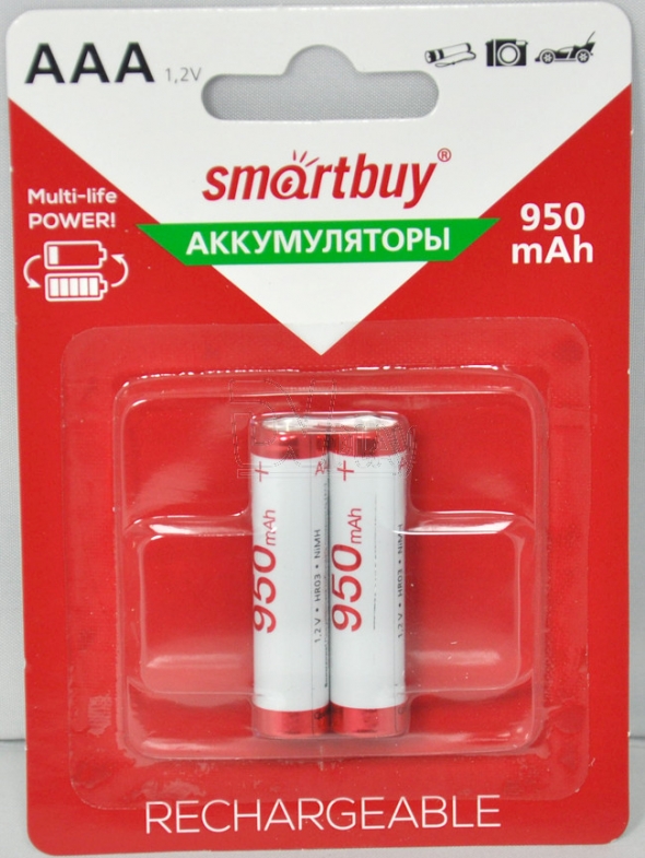 Аккумулятор Smartbuy R03 NiMh (950 mAh) (2 бл)