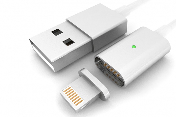 кабель USB- iPhone ( айфон )   , магнитный
