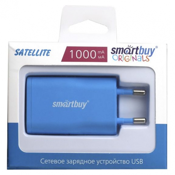 Адаптер сетевой SMARTBUY Satelllte Soft-touch, синее