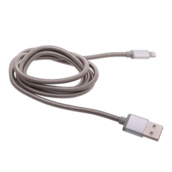 кабель iphone 5, в железной оплётке