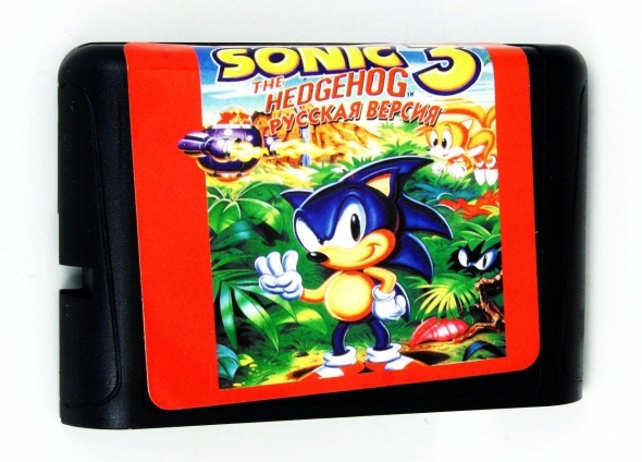 картридж (каcсета) на SEGA (сега) sonic 3 (соник)