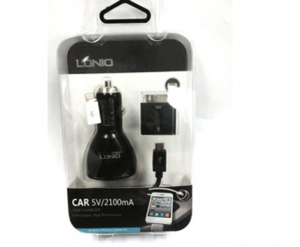 зарядка ldnio car charger 5v/2100 mah
