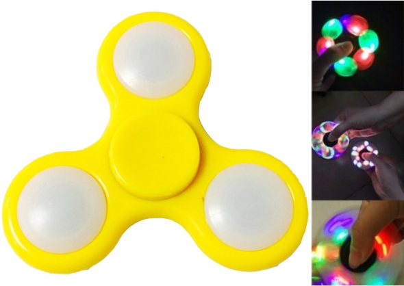Spinner ( Спиннер ) антистресс Led (с подсветкой из светодиодов) желтый